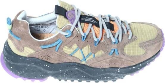 Flower Mountain Bruine Suède Nylon Sneaker Yamabushi Model