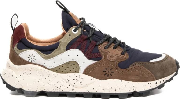 Flower Mountain Bruine Trek Sneakers met Versterkte Oogjes