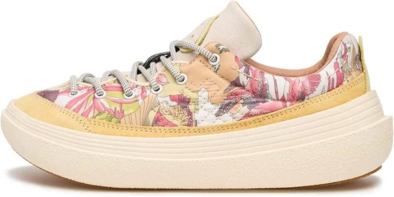 Flower Mountain Fabric and suede sneakers Fami Woman