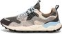 Flower Mountain Antraciet-Beige Suède Rete Sneakers Multicolor Heren - Thumbnail 5