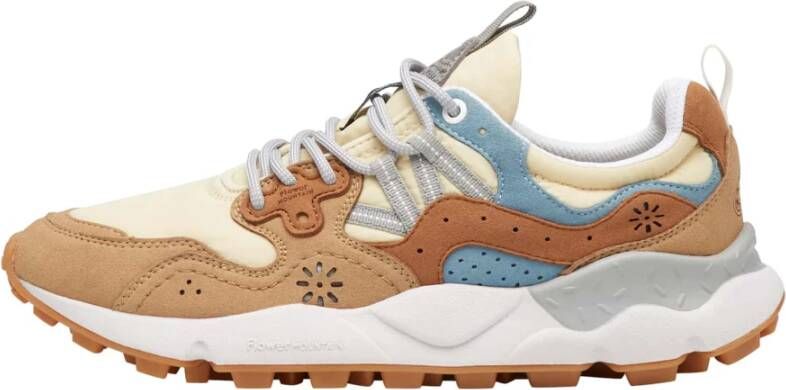 Flower Mountain Faux leather and technical fabric sneakers Yamano 3 UNI Kaiso Beige Unisex