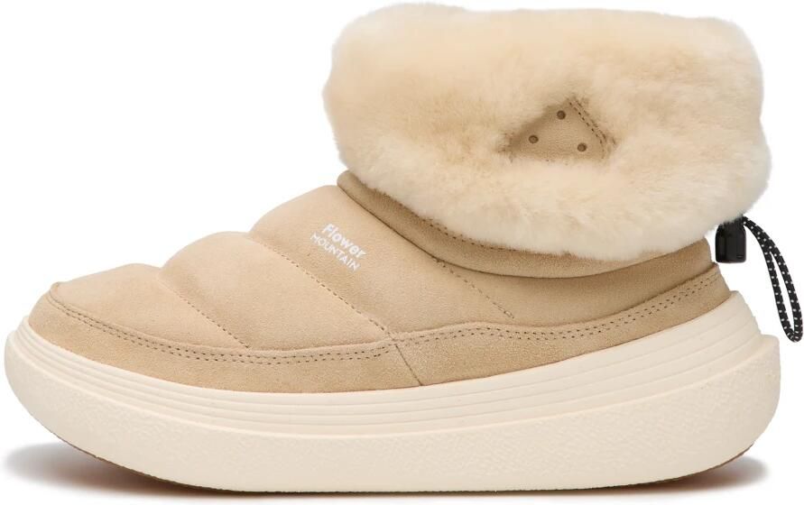 Flower Mountain Leather and wool ankle boots Fami MID Woman Beige Dames - Foto 3