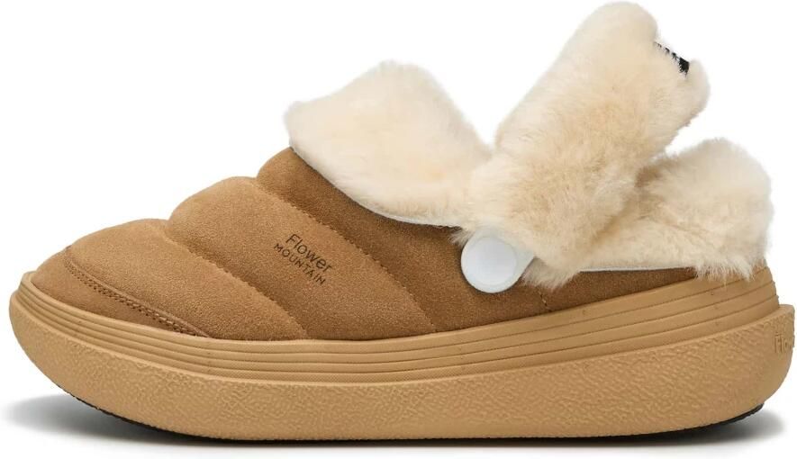 Flower Mountain Leather and wool sneakers Fami Slipper Woman Brown Dames - Foto 2