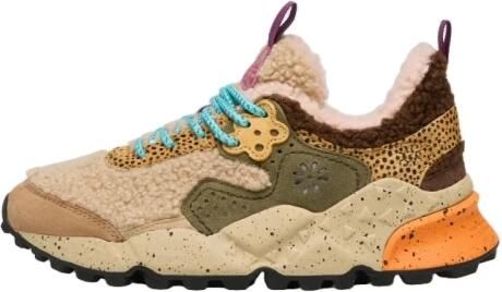 Flower mountain dames sneaker Kotetsu W badstof en suède beige - Foto 4