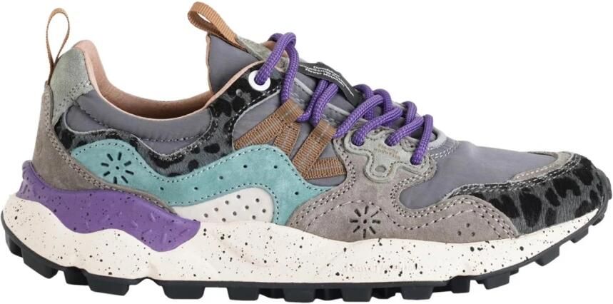 Flower Mountain Grijze Sneakers met Suède Bovenwerk - Foto 3