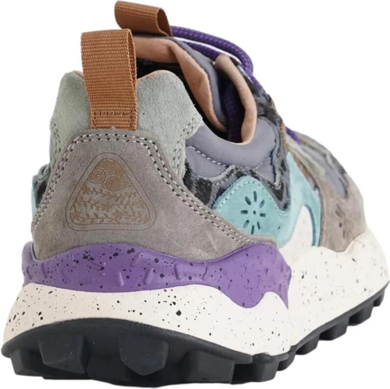 Flower Mountain Grijze Sneakers met Suède Bovenwerk