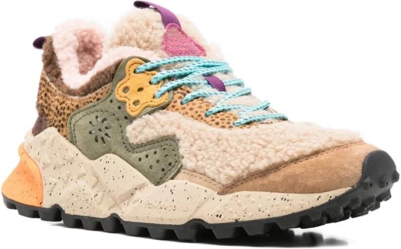 Flower mountain dames sneaker Kotetsu W badstof en suède beige - Foto 5