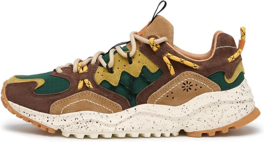Flower Mountain Sneakers YAMABUSHI 2019511 03 3D41-DARK BROWN GREEN BOTTLE
