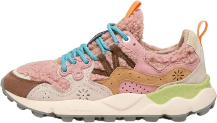 Flower Mountain Roze Suede Teddy Yamano Sneakers