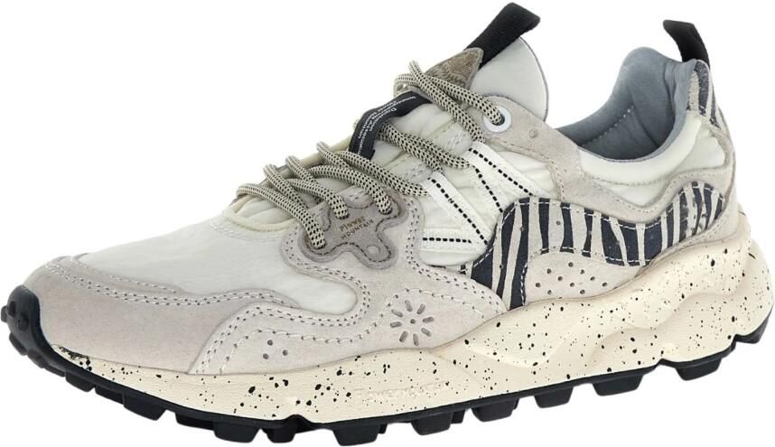 Flower mountain dames sneaker Yamano in wit zwart - Foto 3