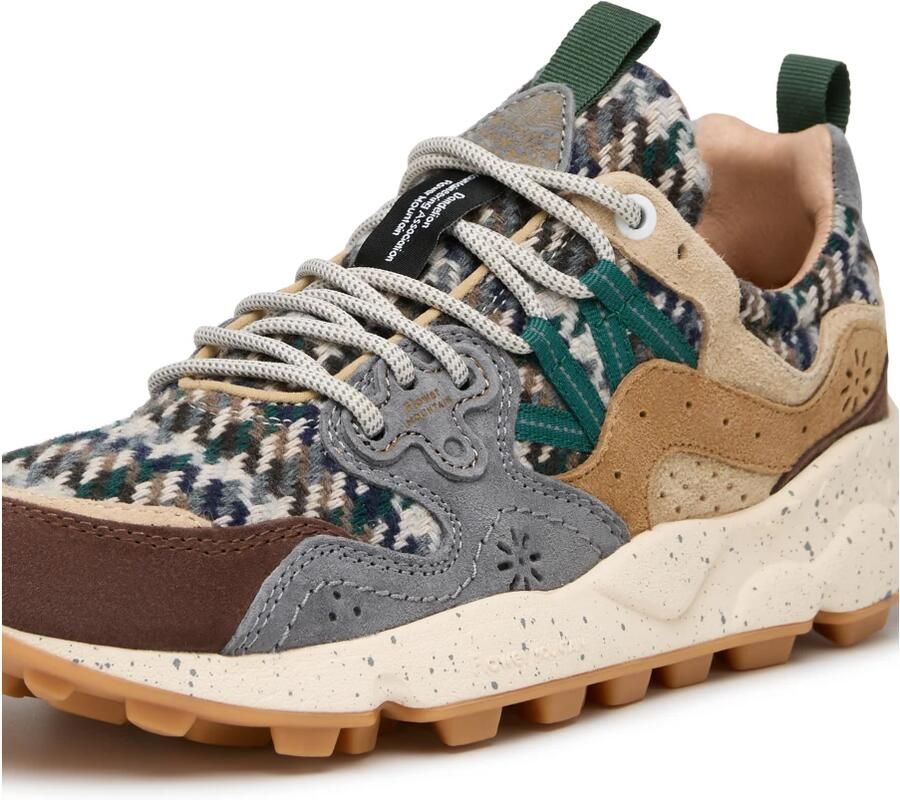 Flower Mountain Sneakers laag 'YA O 3 UNI' antraciet