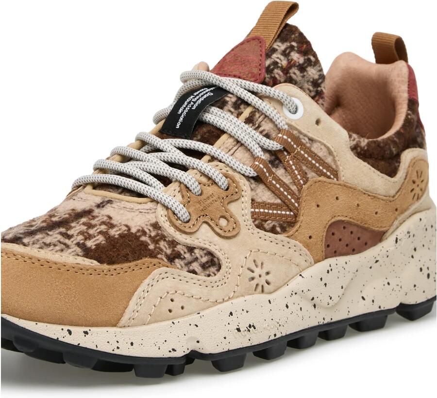 Flower Mountain Sneakers laag 'YA O 3 UNI' beige