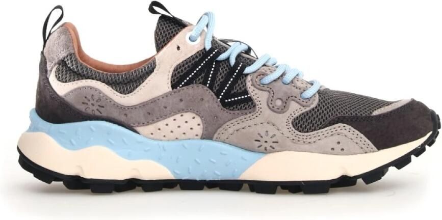 Flower Mountain Antraciet-Beige Suède Rete Sneakers Multicolor Heren - Foto 2