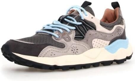 Flower Mountain Antraciet-Beige Suède Rete Sneakers Multicolor Heren - Foto 3