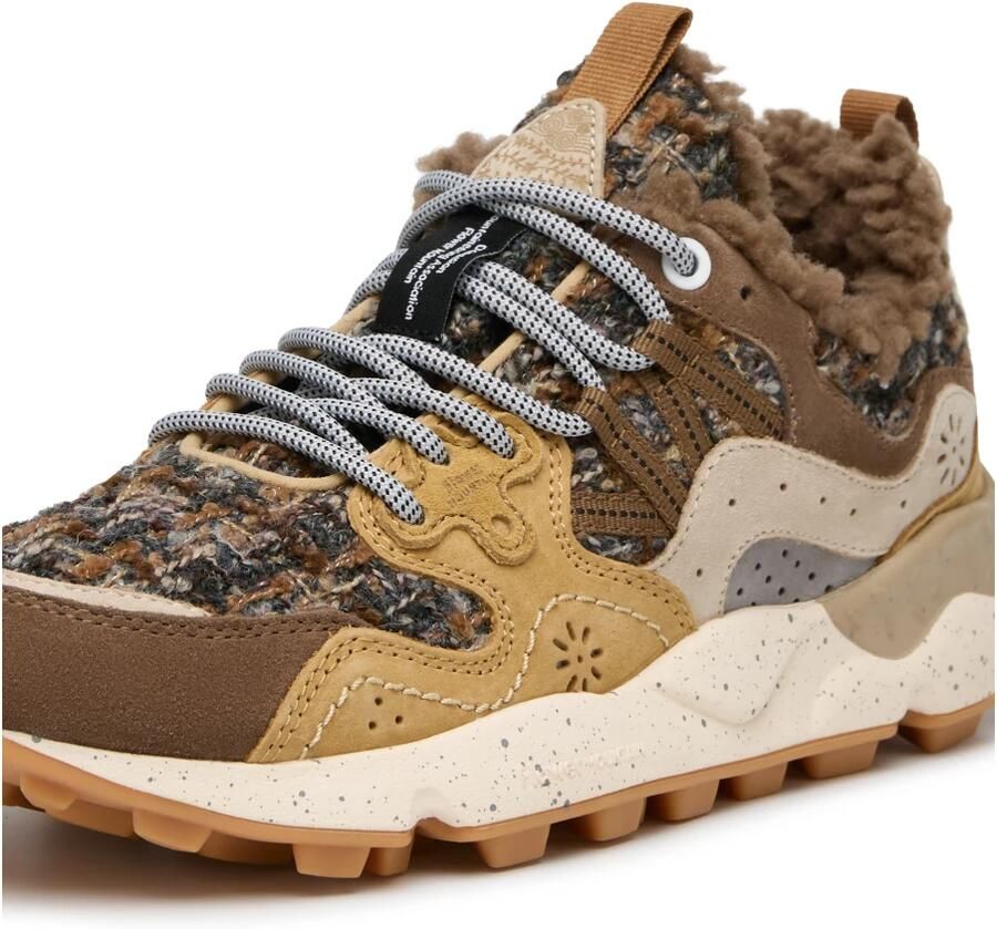 Flower Mountain Sneakers laag 'YA O 3 UNI' donkerbruin