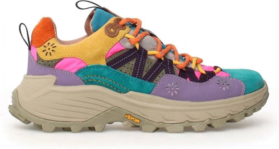 Flower Mountain Suede and technical fabric sneakers Iwano Woman Multicolor Dames