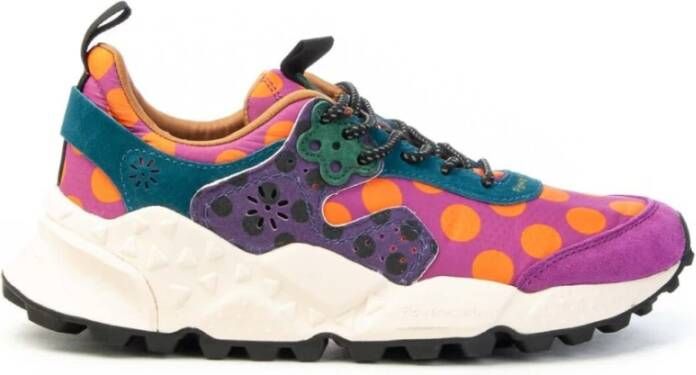 Flower Mountain Gedrukte Suède Sneakers met Kurken Binnenzool Multicolor Dames