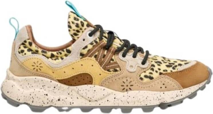 Flower Mountain Gele Sneakers 4D11 in Stof