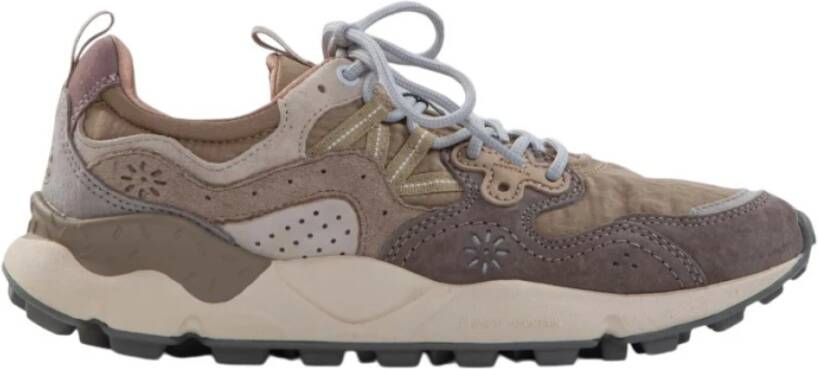 Flower Mountain Grijze Lage Sneakers met Kurk Binnenzool