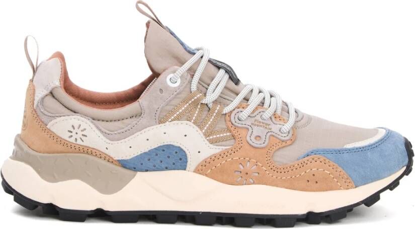 Flower Mountain Grijze Sneakers Rubberen Zool