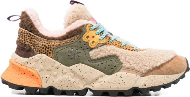 Flower mountain dames sneaker Kotetsu W badstof en suède beige - Foto 7