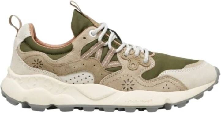 Flower Mountain Suede and fabric sneakers Yamano 3 UNI Green Unisex
