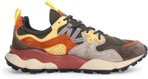 Flower Mountain Groene en Oranje Urban Sneakers Grijs Heren
