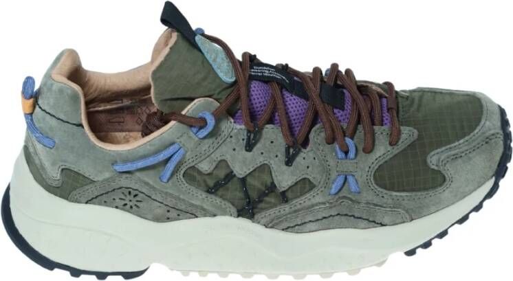 Flower Mountain Groene militaire stijl sneaker