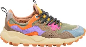 Flower Mountain Groene Suède en Stoffen Sneakers Groen Heren