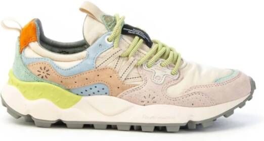 Flower Mountain Suede and technical fabric sneakers Yamano 3 Woman Pink Dames