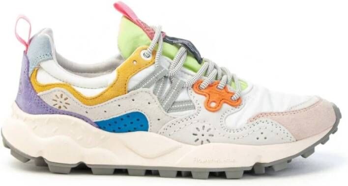 Flower Mountain Suede and technical fabric sneakers Yamano 3 Woman White Dames