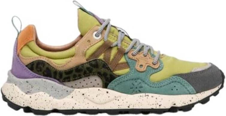 Flower Mountain Lichtgroene Technische Stoffen Sneakers