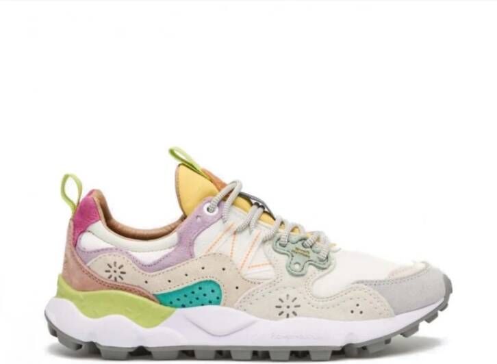 Flower Mountain Lilac Multicolor Sneakers met Suède Details