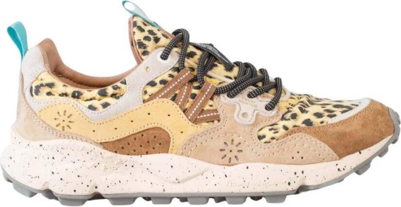 Flower Mountain Luipaardprint Sneakers voor vrouwen