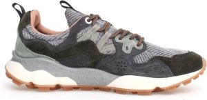 Flower Mountain Militairgroene en grijze sneakers Grijs Dames