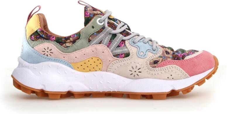 Flower Mountain Multicolor Sneakers met Bloe stof
