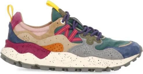 Flower Mountain Multicolor Sneakers met Suède Inzetstukken