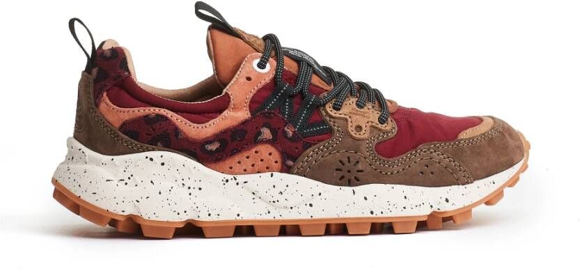Flower Mountain Multicolor Suède Animal Print Sneakers Multicolor Dames