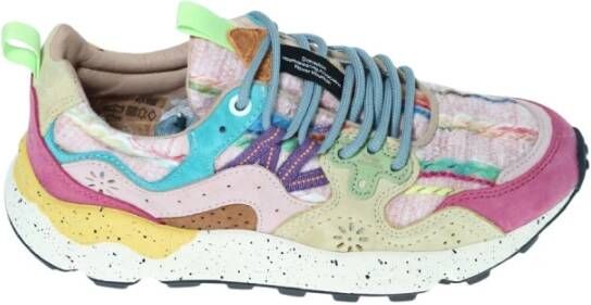 Flower Mountain Multicolor Suède Sneaker met Trekking Veters