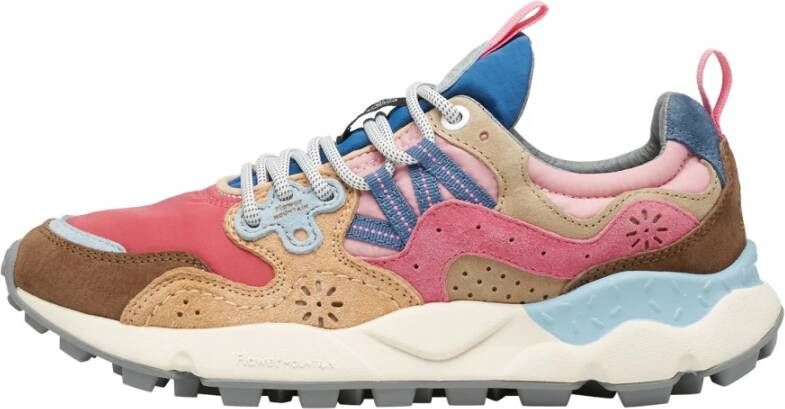 Flower Mountain Multikleur Sneakers voor Buitenavonturen Pink Dames