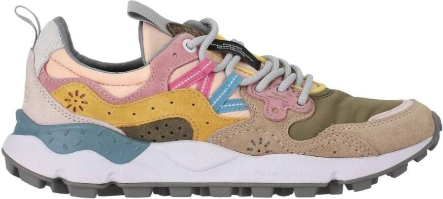 Flower Mountain Multikleur Suède Nylon Sneakers voor Vrouwen