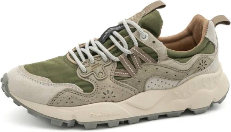 Flower Mountain Suede and fabric sneakers Yamano 3 UNI Green Unisex