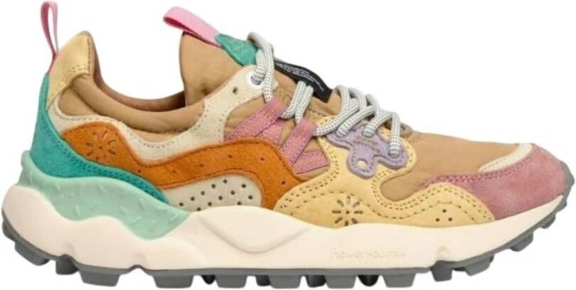 Flower Mountain Outdoor sneaker met suède inzetstukken