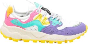 Flower Mountain Paarse en witte suède sneakers Wit Heren