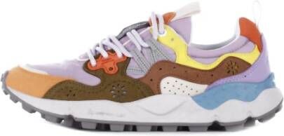 Flower Mountain Faux leather and technical fabric sneakers Yamano 3 Woman Kaiso Purple Dames