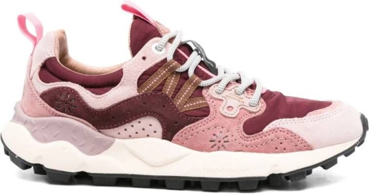 Flower Mountain Rosa Leren Sneakers Aw25