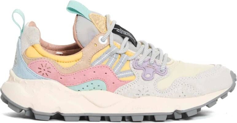 Flower Mountain Roze gele en grijze sneakers