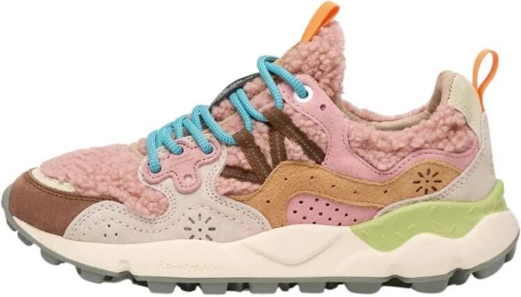 Flower Mountain Roze Sneakers voor Bergavonturen