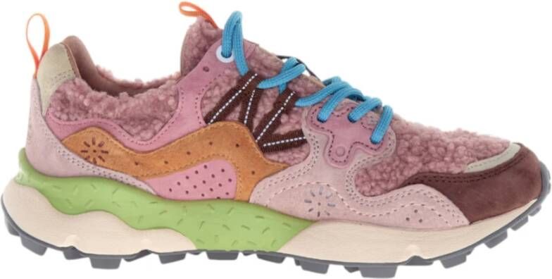 Flower Mountain Roze Suede Teddy Yamano Sneakers