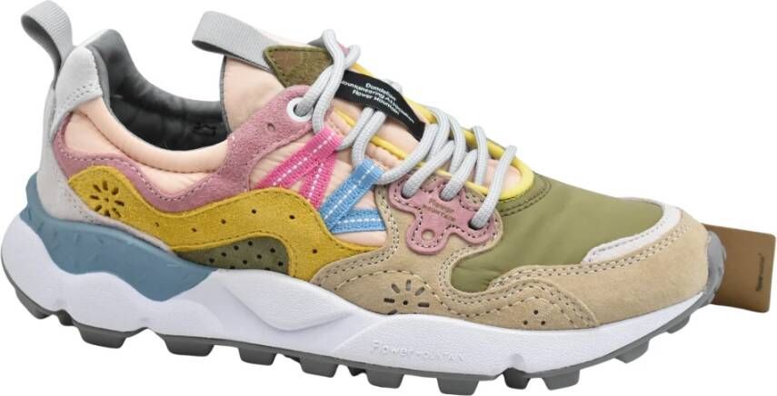 Flower Mountain Roze Veterschoenen Lichtgewicht Rubberen Zool